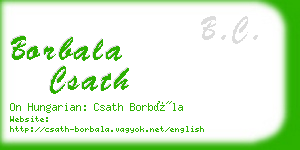 borbala csath business card